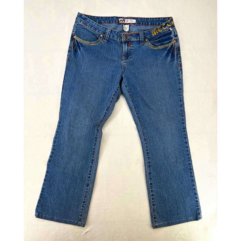 Mecca Femme Mid Rise Bootcut Jeans Blue Denim Stretch 5-Pocket Women's 15/16
